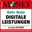 Focus-Money Testsiegel mit der Auszeichnung für digitale Leistungen