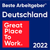 Siegel Auszeichnung Great Place To Work Beste AG Deutschlands 2022