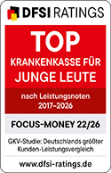 DFSI Siegel TOP Krankenkasse für junge Leute