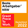 Siegel Auszeichnung Great Place To Work Beste AG NRW 2022