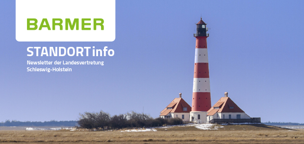 Schleswig-Holstein, Nordfriesland - Blick auf den Leuchtturm von Westerhever im Winter
