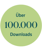 Badge über 100.000 Downloads Teledoktor-App