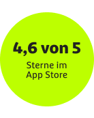 4,6 von 5 Sterne im App Store