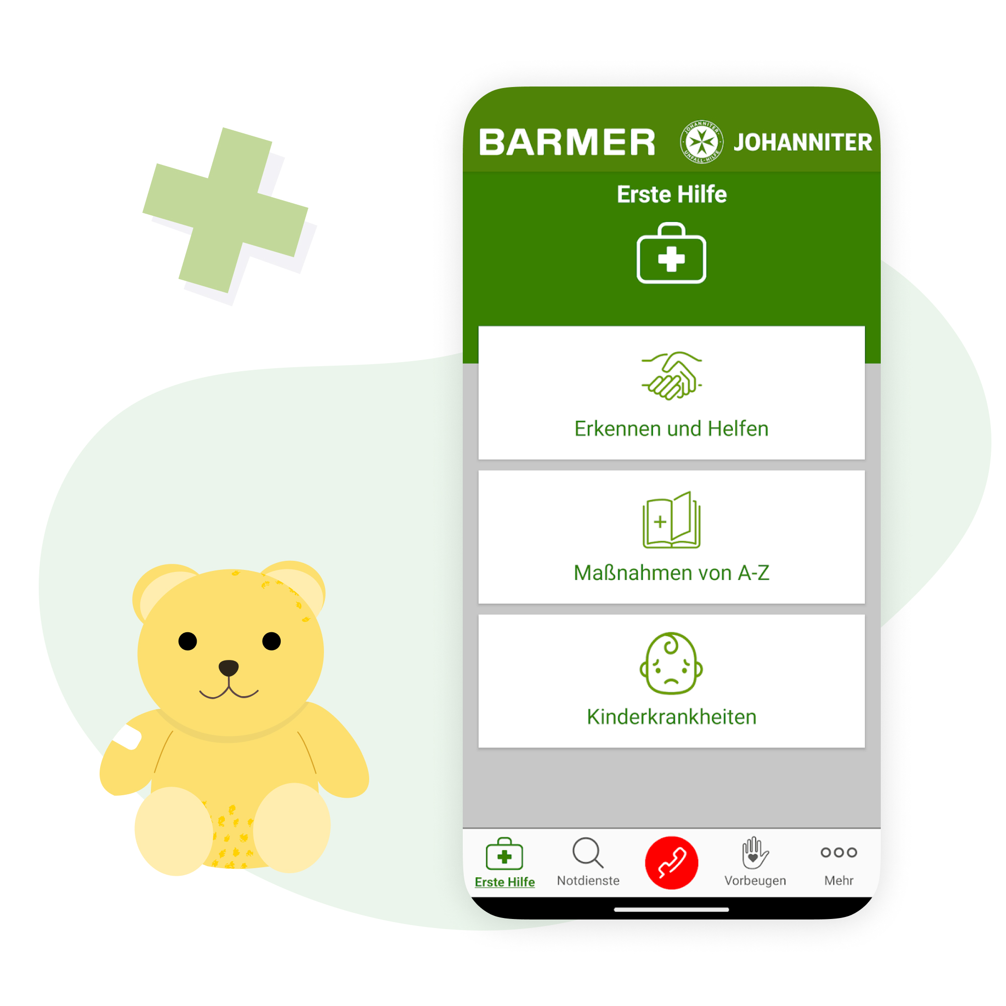 Kindernotfall-App Screenshot zur ersten Hilfe