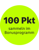 Badge 100 Bonuspunkte sammeln im Bonusprogramm