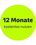 Badge 12 Monate kostenlos nutzen