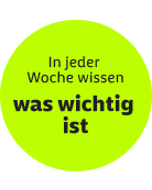 In jeder Woche wissen, was wichtig ist