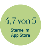 4,7 von 5 Sterne im App Store