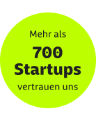 Badge Mehr als 700 Startups vertrauen uns