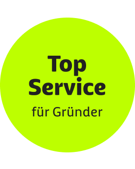 Badge Top Service für Gründer
