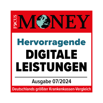 Focus-Money Testsiegel mit der Auszeichnung für digitale Leistungen