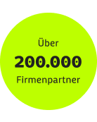 Badge Über 200.000 Firmenpartner