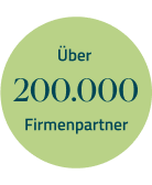 Badge Über 200.000 Firmenpartner