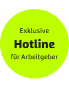 Badge Exklusive Hotline für Arbeitgeber
