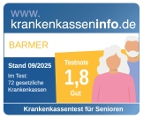 Auszeichnung Krankenkasseninfo.de: Senioren Krankenkassentest Note gut