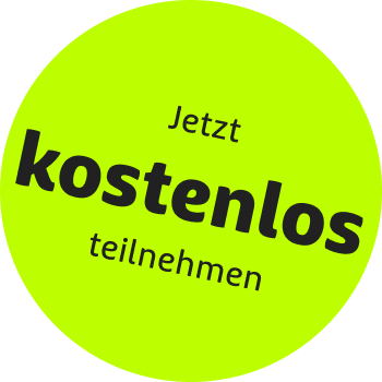 Störer Jetzt kostenlos teilnehmen