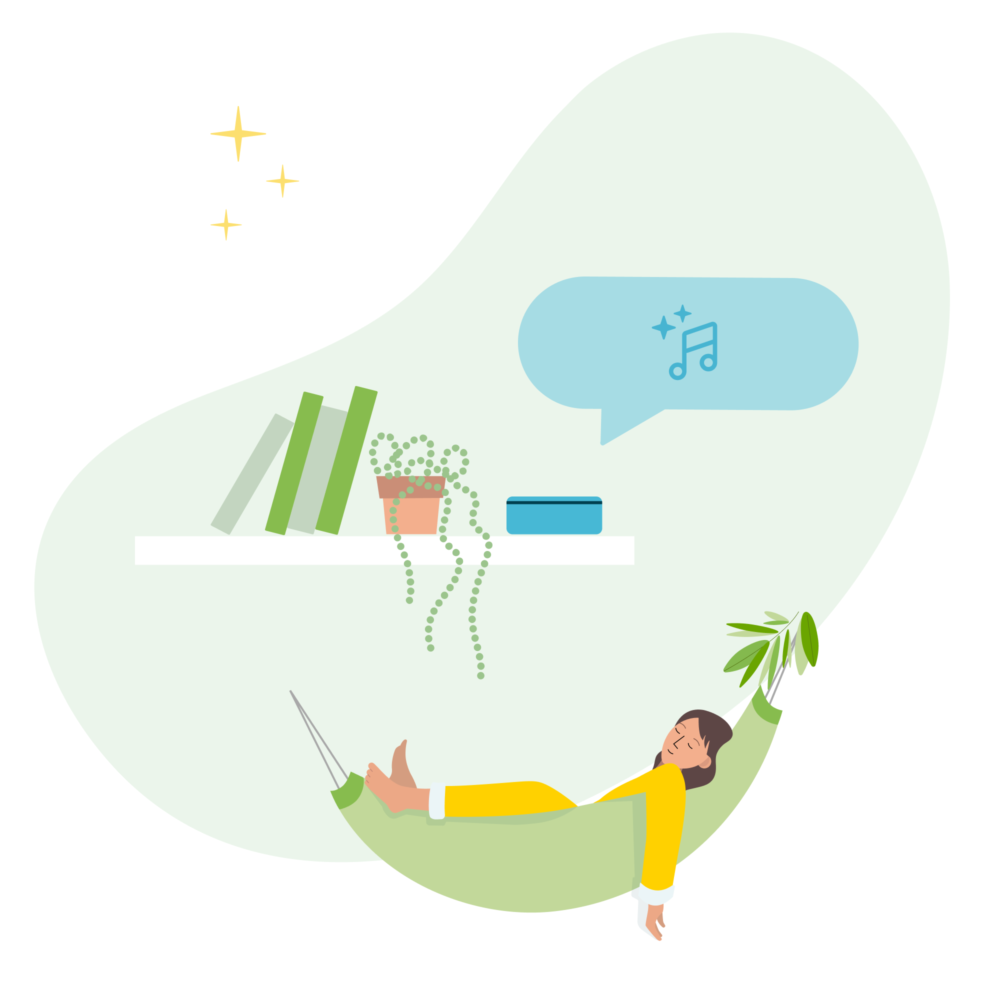 Die Bildmontage zeigt einen Screenshot aus dem Skill Schlafenszeit