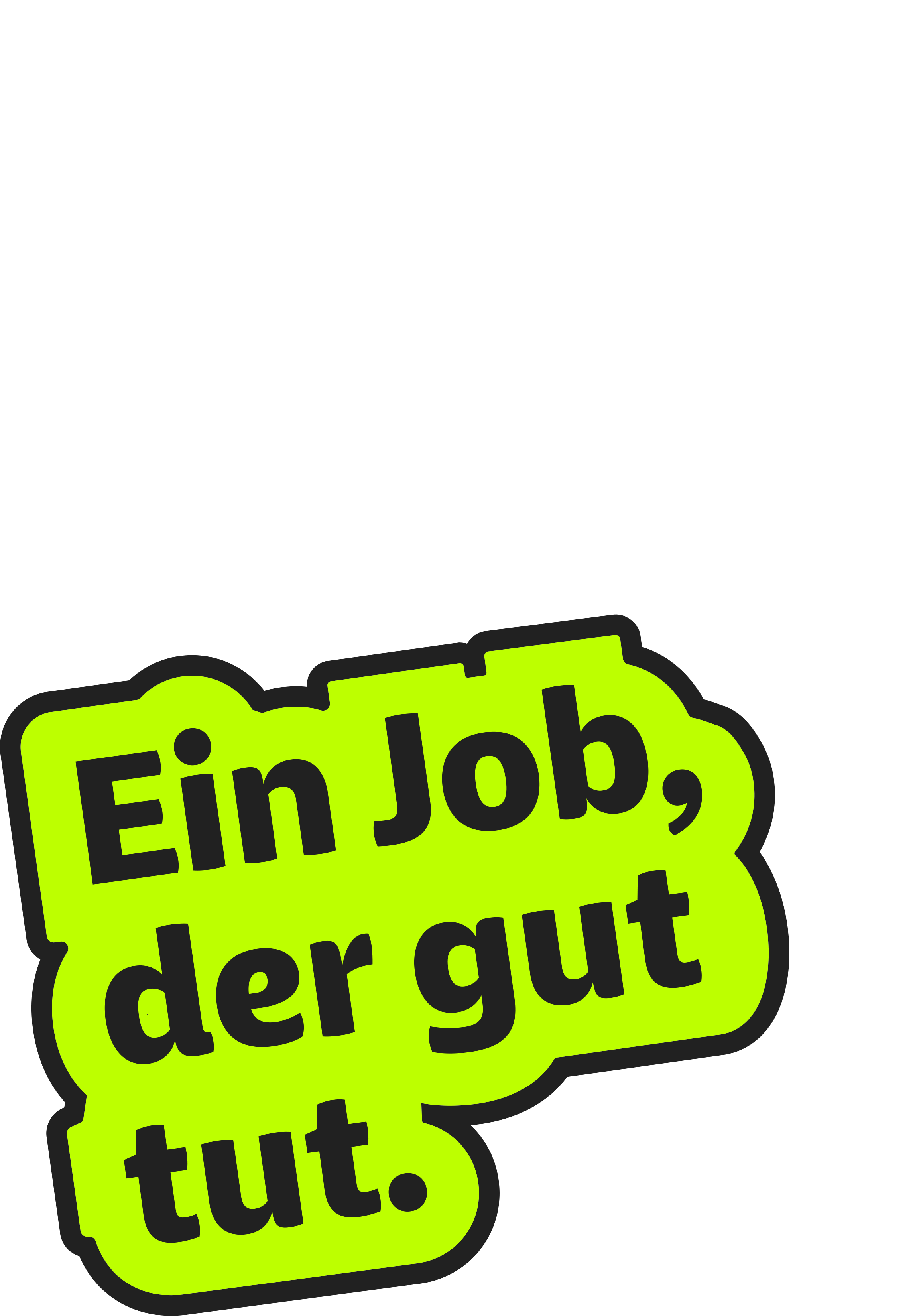 Sticker Ein Job der gut tut auf der Bühne