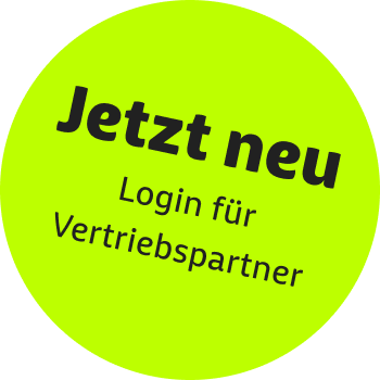 Störer Jetzt neu- Login für Vertriebspartner