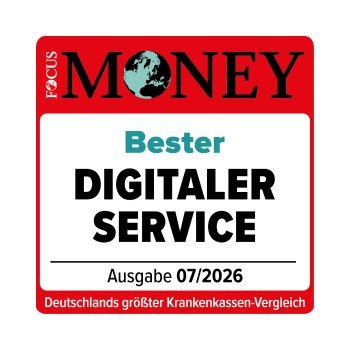 Focus-Money Testsiegel mit der Auszeichnung für digitalen Service