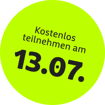 Kostenlos teilnehmen am 13.07.