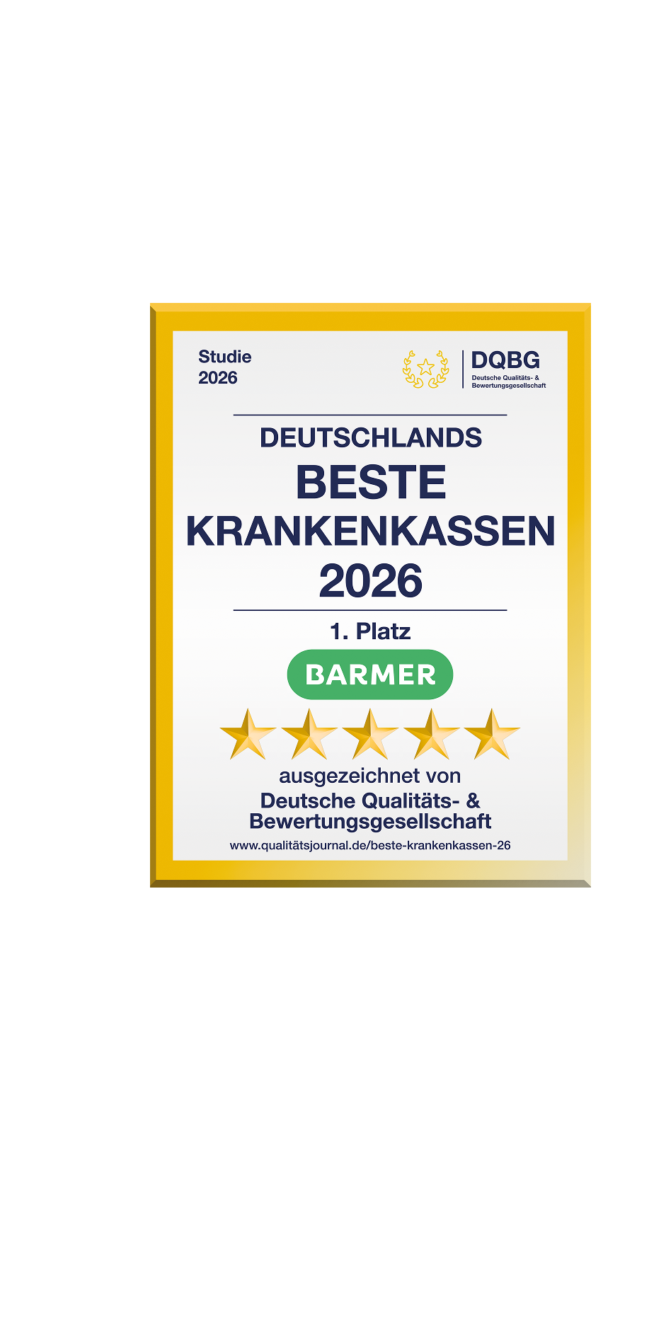 Siegel DQBG - Deutschlands beste Krankenkassen