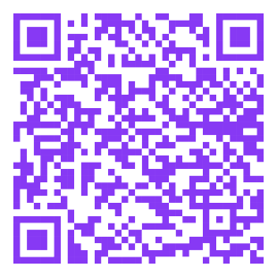 QR Code in lila auf weißem Grund