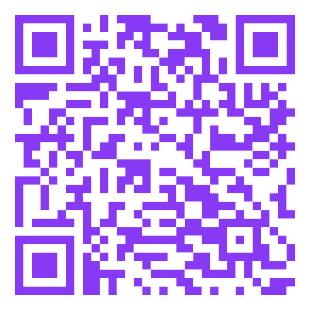 QR Code in lila auf weißem Grund