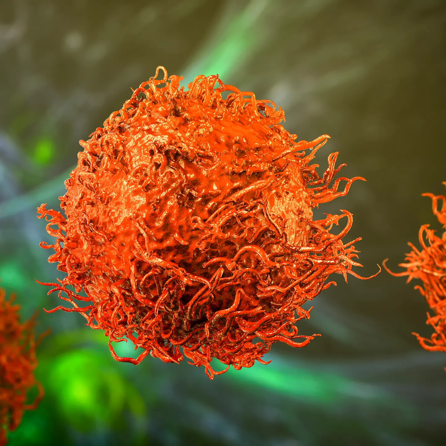 Stilisierte Darstellung einer Krebszelle