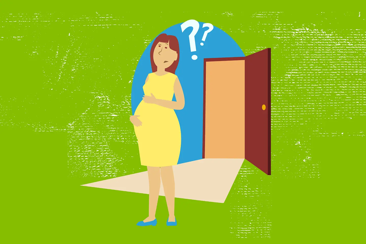 Illustration Vergessliche Schwangere