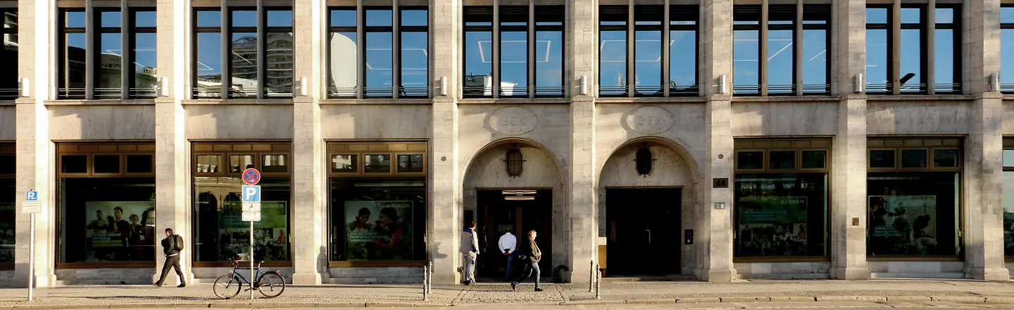 Das Foto zeigt die Barmer Pressestelle in der Axel-Springer-Straße in Berlin.