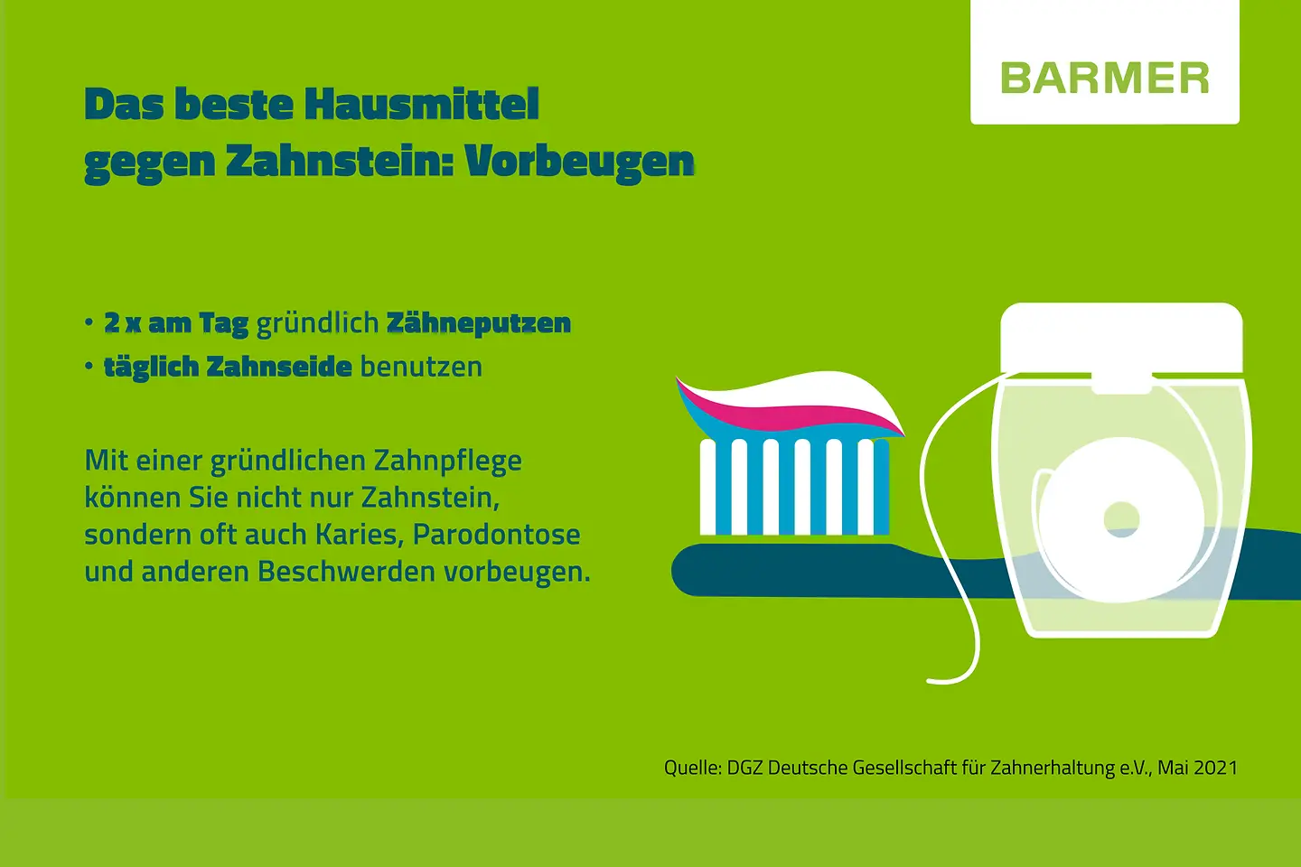 Infografik: Zahnstein vorbeugen 