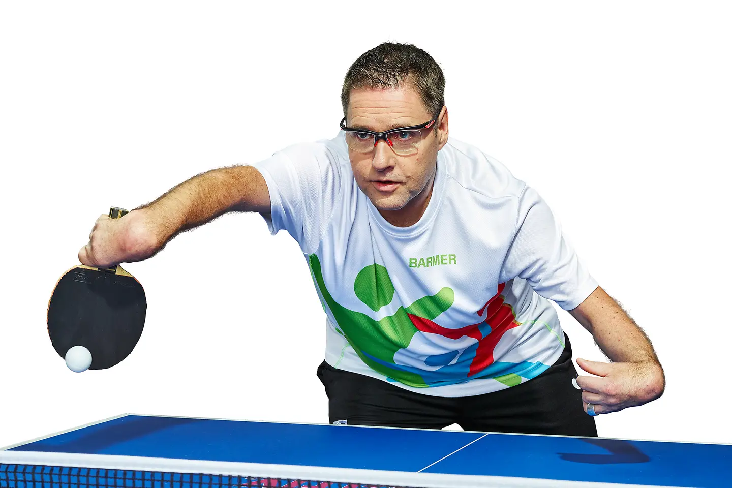 Jochen Wollmert spielt Tischtennis