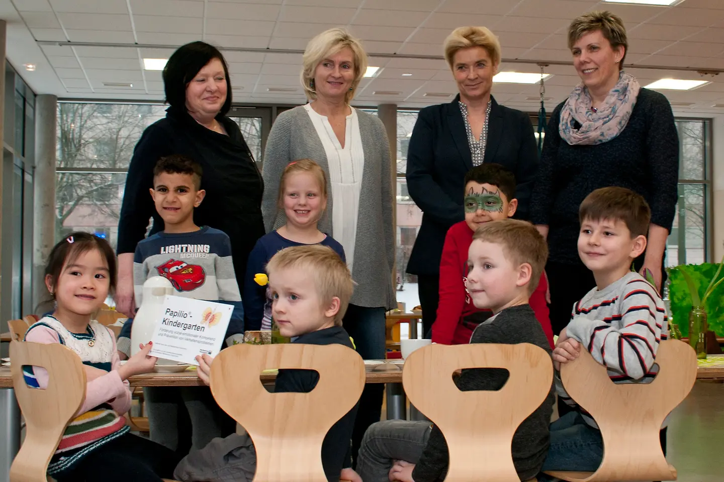 Papilio-Kindergruppe mit Trainerinnen und Leiterinnen