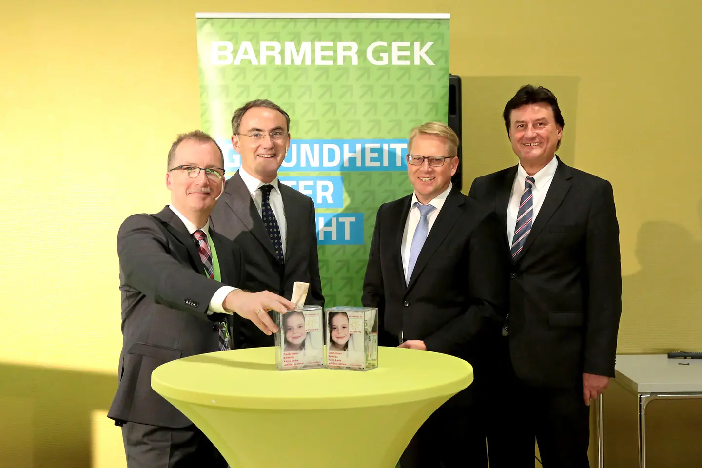 (v.l.n.r.) Rüdiger Thieme-Garmann, Dr. Christoph Straub, Alexander Stütz und Jürgen Rothmaier