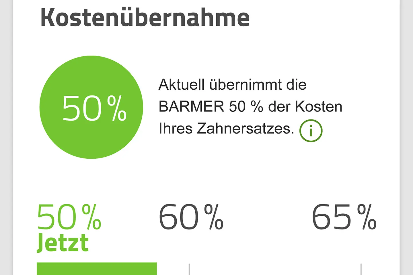Blick auf einen Screenshot der Barmer Zahnbonus-App