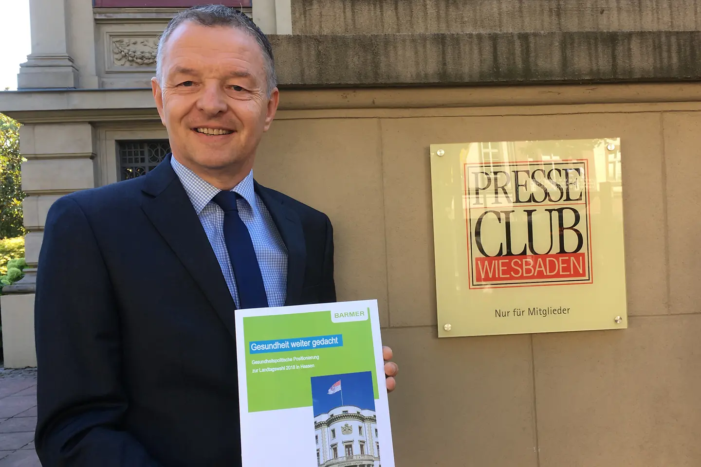 Norbert Sudhoff präsentiert die gesundheitspolitischen Positionen der Barmer zur hessischen Landtagswahl