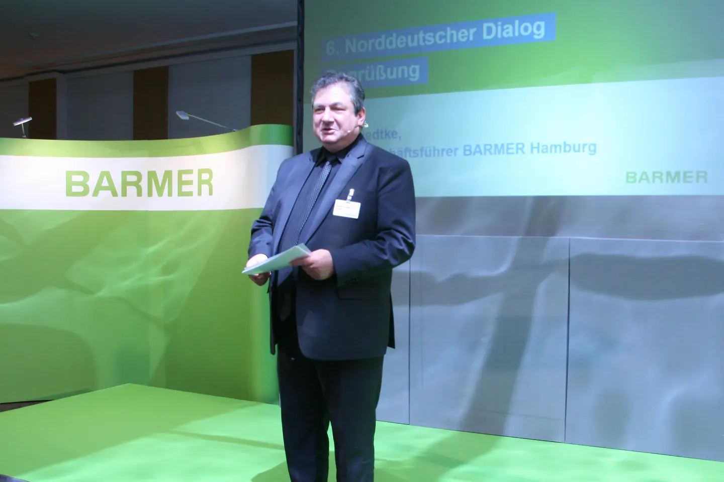 Begrüßung durch Frank Liedtke, Landesgeschäftsführer der BARMER in Hamburg
