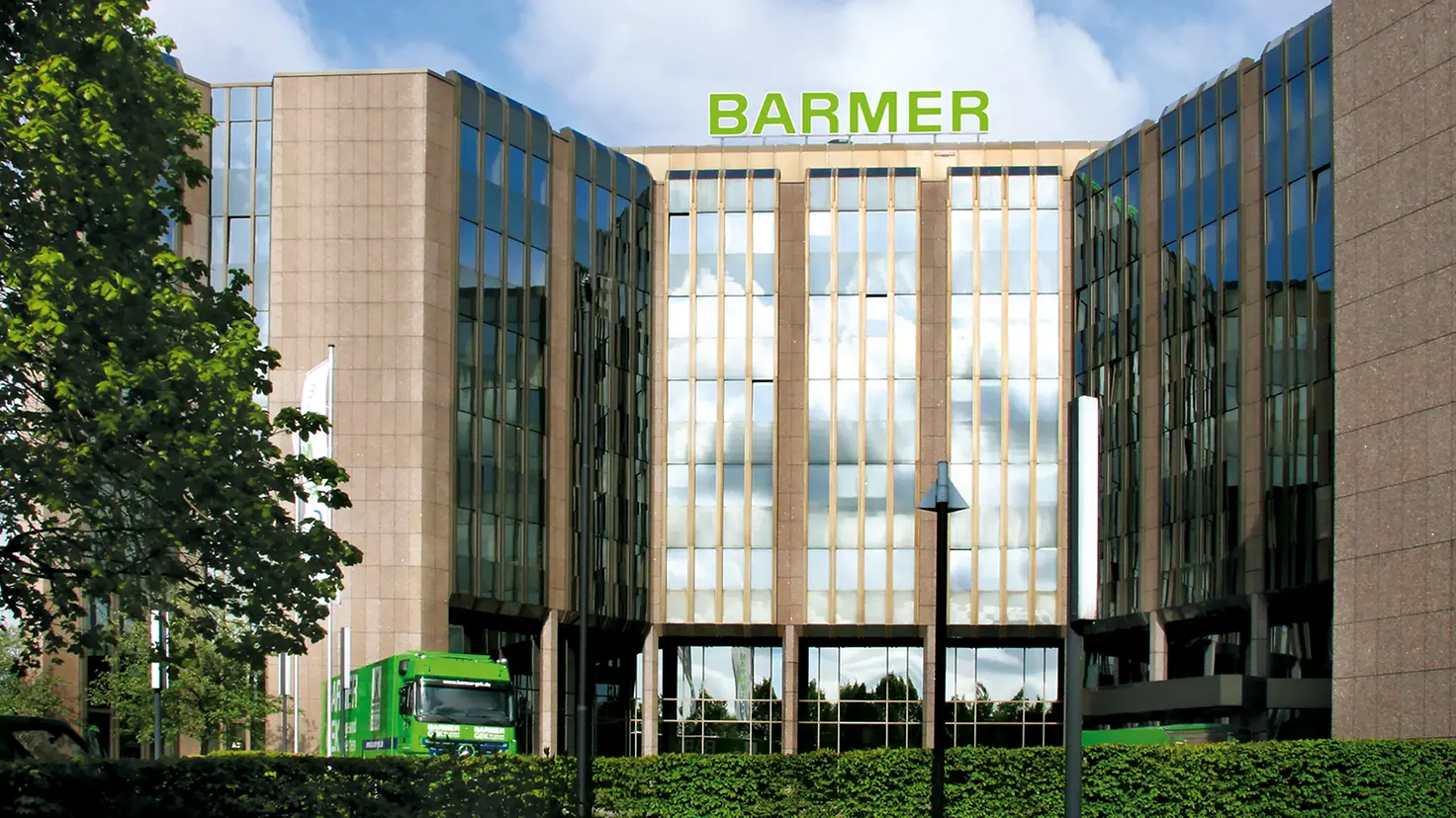 Blick auf das Gebäude der BARMER Hauptverwaltung