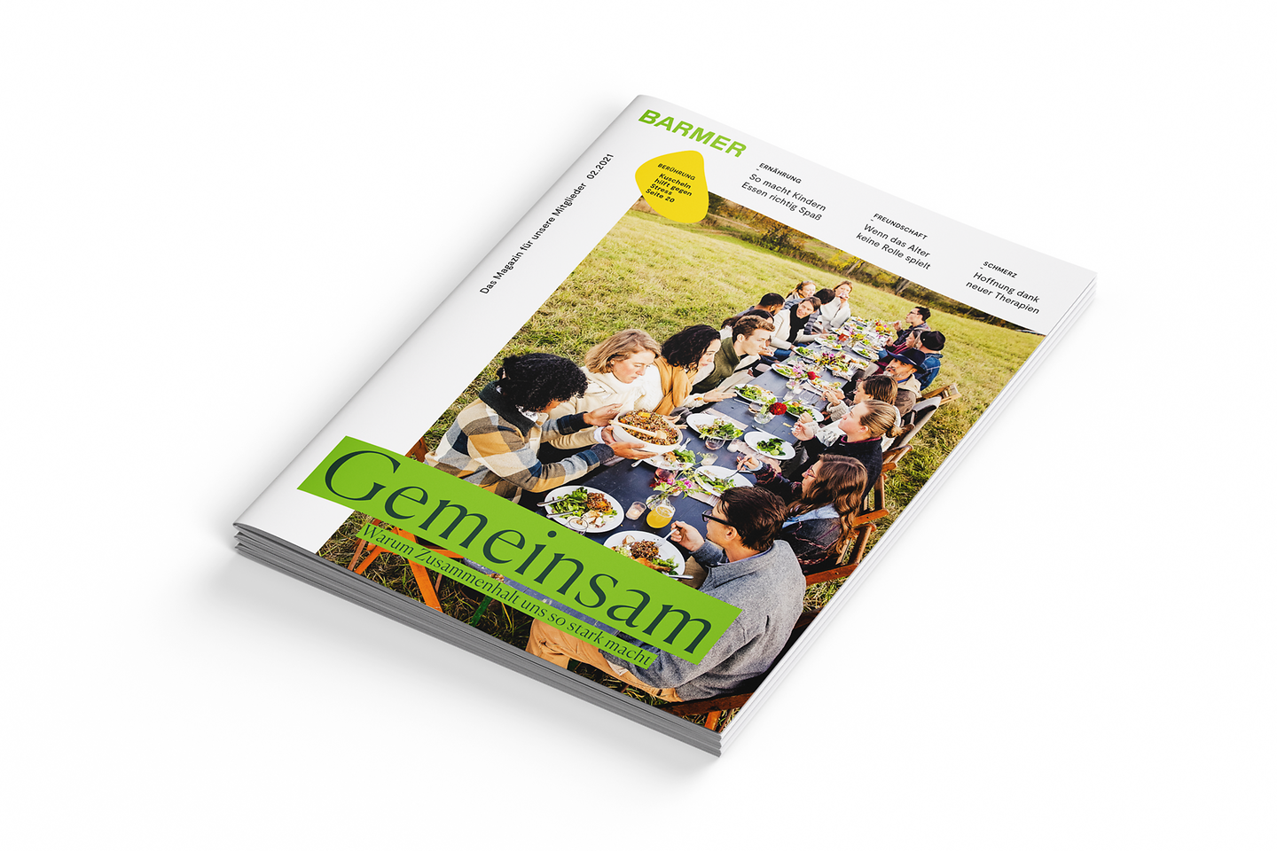 Cover BARMER-Mitgliedermagazin Dezember 2021