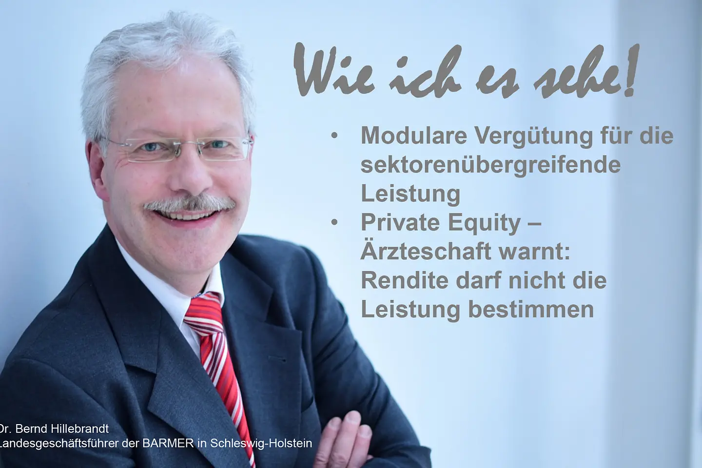Dr. Hillebrandt wie ich es sehe mit Gedanken zur Modularen Vergütung für sektorenübergreifende Leistungen und zu Private Equity