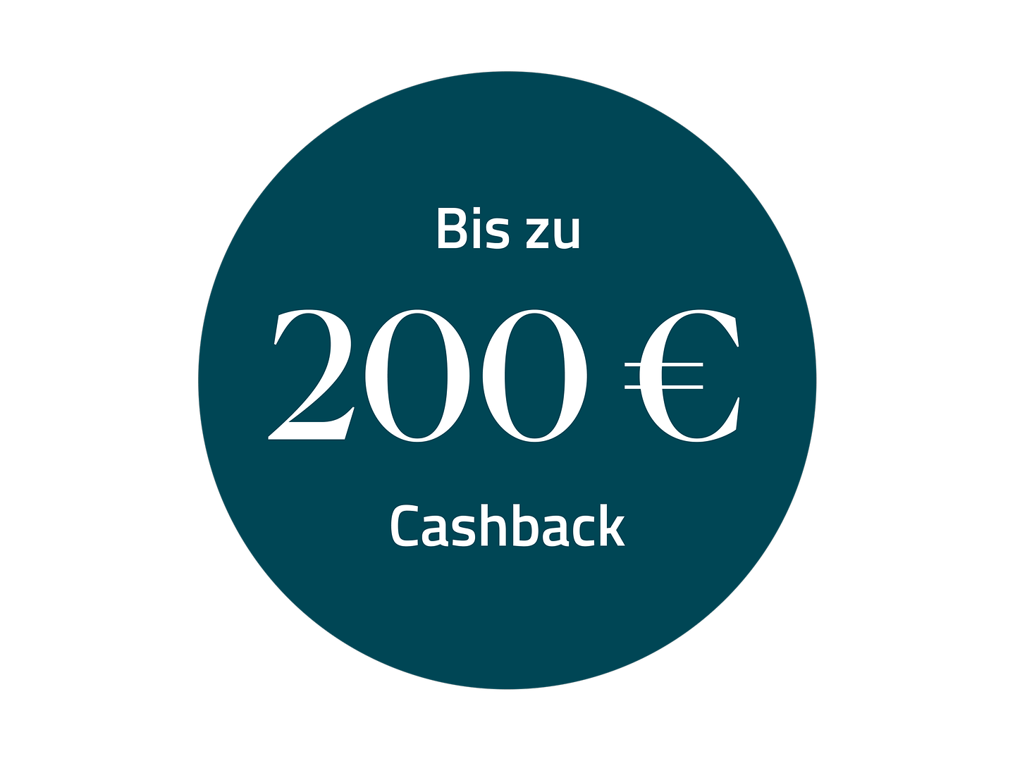 Störer 200 Euro Cashback