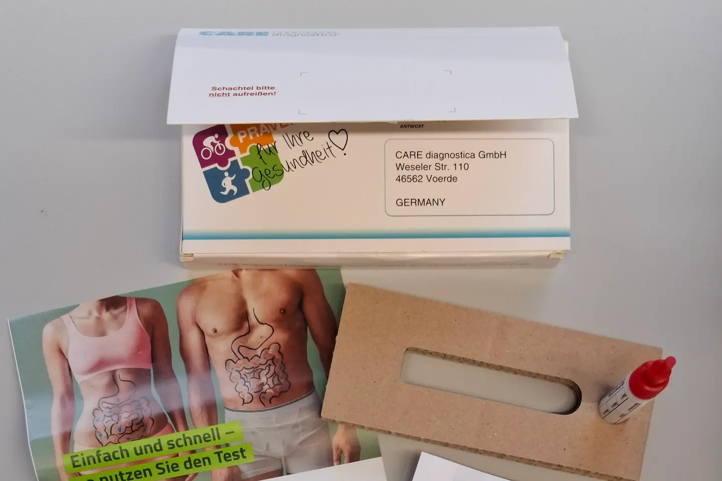 Testkit der BARMER zur Früherkennung von Darmkrebs