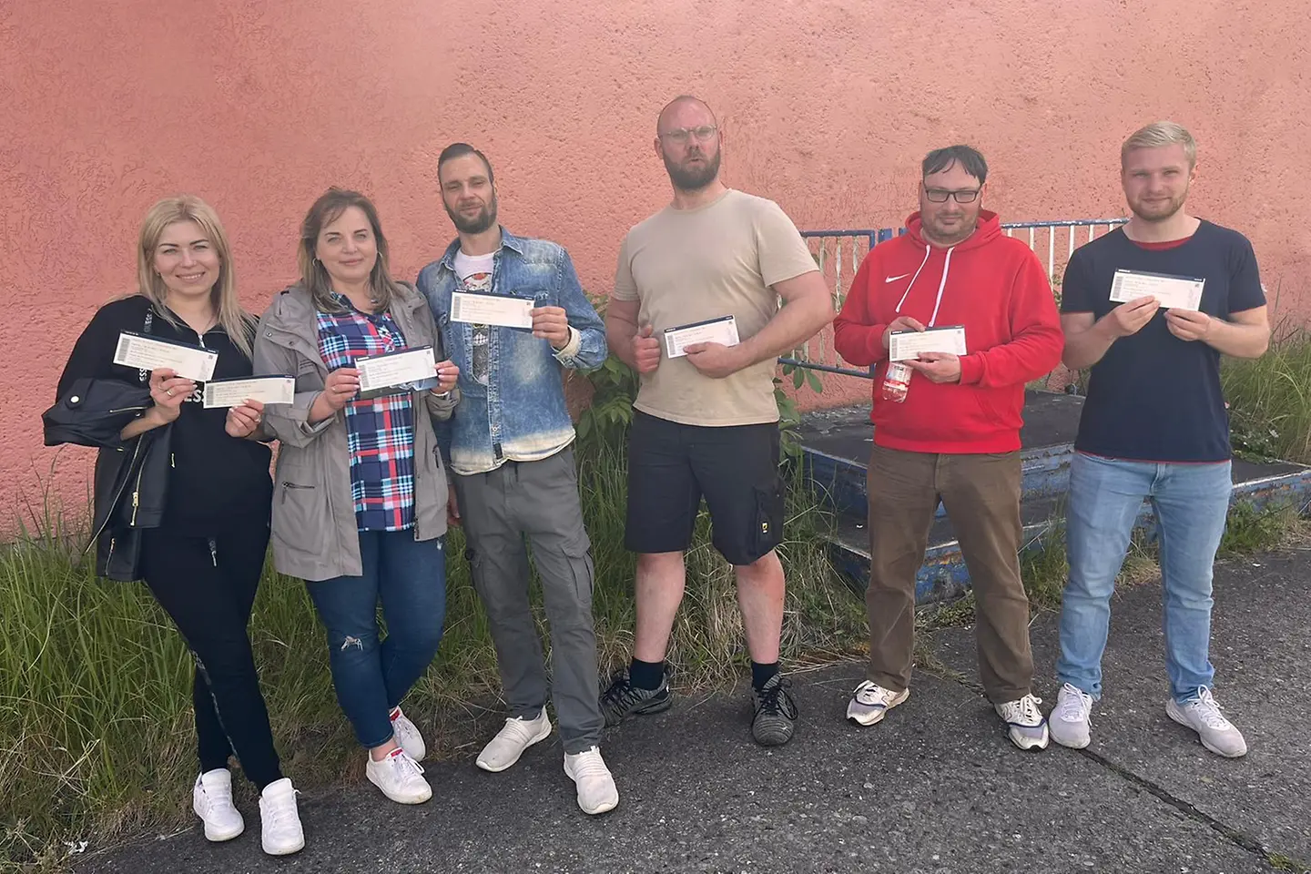 FidA-Teilnehmende bei einem Gesundheitstag der Bilse und Barmer in Stralsund
