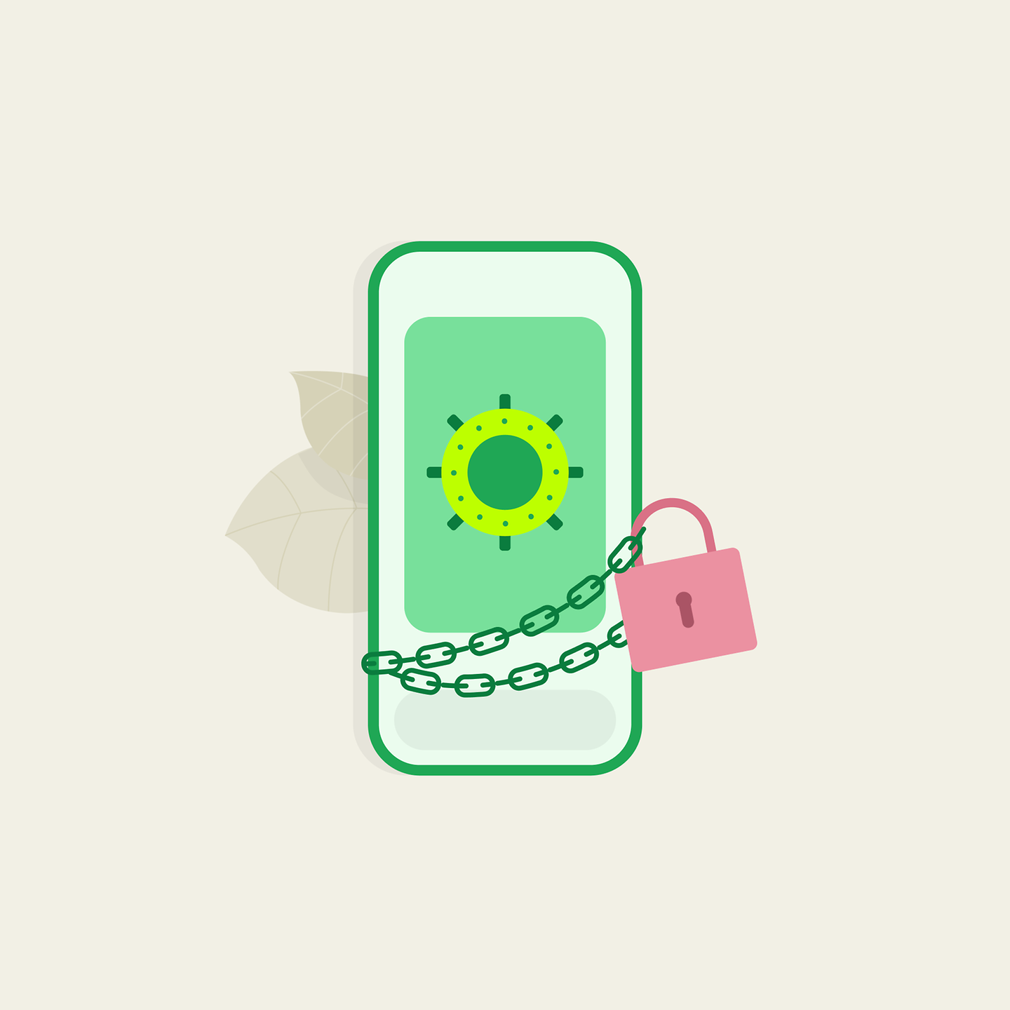 Illustration Sicheres Handy