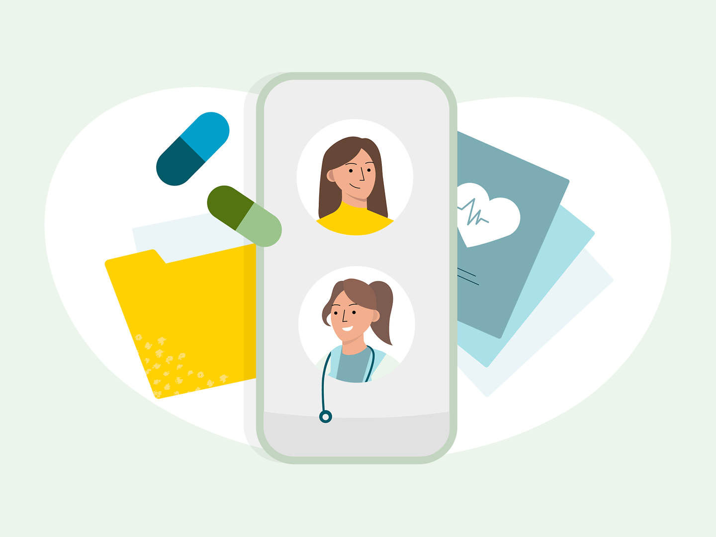 Illustration Austausch über die ePA