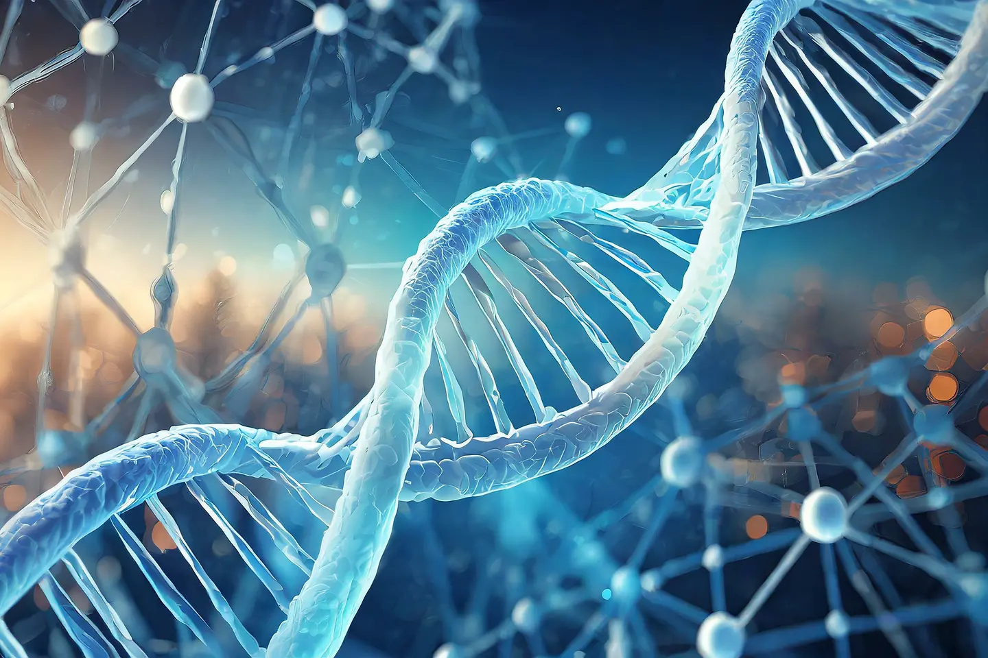 Zu sehen auf diesem KI generierten Bild ist die Doppelhelix der menschlichen DNA.