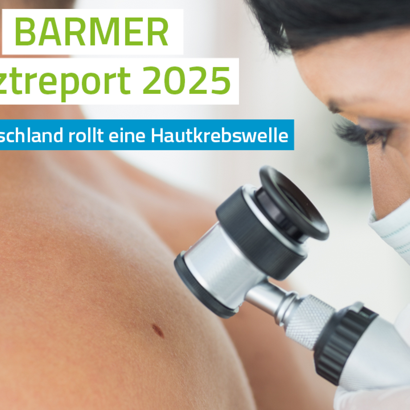 Zu sehen ist ein Teaser für den BARMER-Arztreport 2025