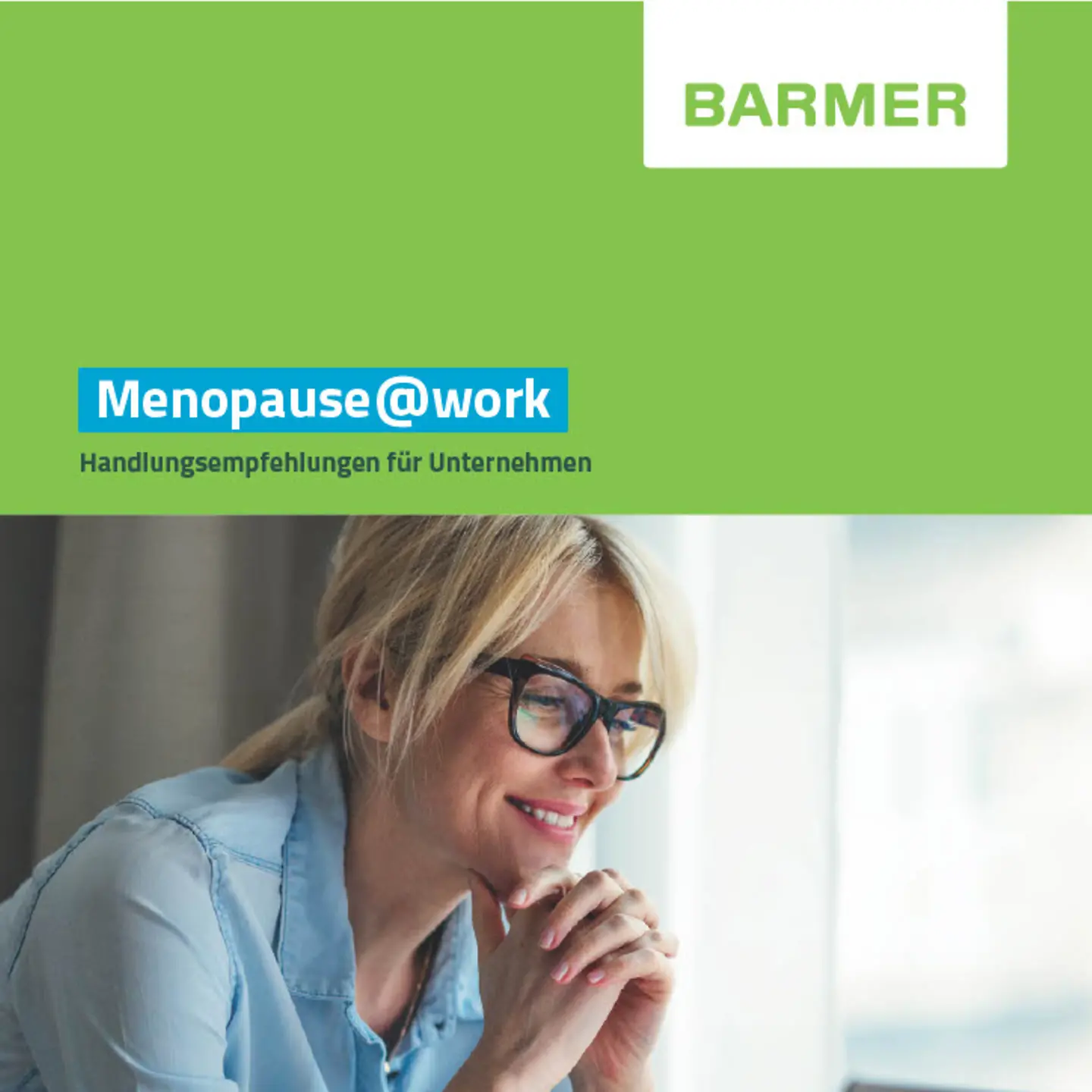 Titel des Leitfadens Menopause@work