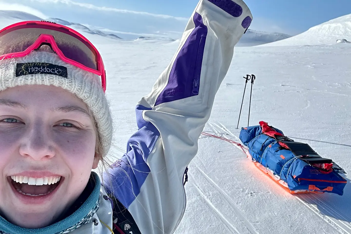 Lilith van Amerongen auf einer Trainings-Expedition in der Arktis